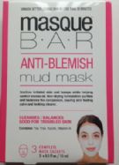 Masque Bar Anti-Blemish Mud Mask- Pack of 3.